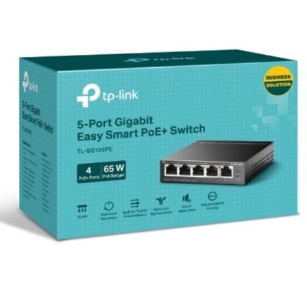 Switch TP-Link TL-SG105PE 5 Puertos/ RJ-45 10/100/1000 PoE Switch TP-Link TL-SG105PE 5 Puertos/ RJ-45 10/100/1000 PoE