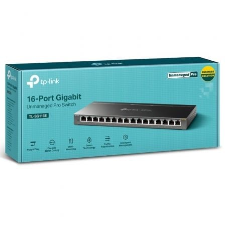 Switch TP-Link TL-SG116E 16 Puertos/ RJ-45 10/100/1000 Switch TP-Link TL-SG116E 16 Puertos/ RJ-45 10/100/1000