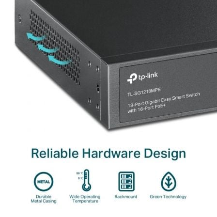 Switch TP-Link Easy Smart TL-SG1218MPE 20 Puertos/ RJ-45 10/100/1000 PoE+/SFP Switch TP-Link Easy Smart TL-SG1218MPE 20 Puertos/ RJ-45 10/100/1000 PoE+/SFP