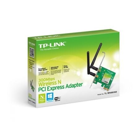 Tarjeta de red Inalámbrica-PCI Express TP-Link TL-WN881ND/ 300Mbps/ 2.4GHz Tarjeta de red Inalámbrica-PCI Express TP-Link TL-WN881ND/ 300Mbps/ 2.4GHz