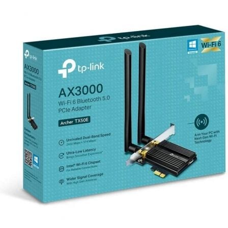 Tarjeta de Red Inalámbrica-PCI Express TP-Link Archer TX50E/ 3000Mbps/ 2.4/5GHz Tarjeta de Red Inalámbrica-PCI Express TP-Link Archer TX50E/ 3000Mbps/ 2.4/5GHz