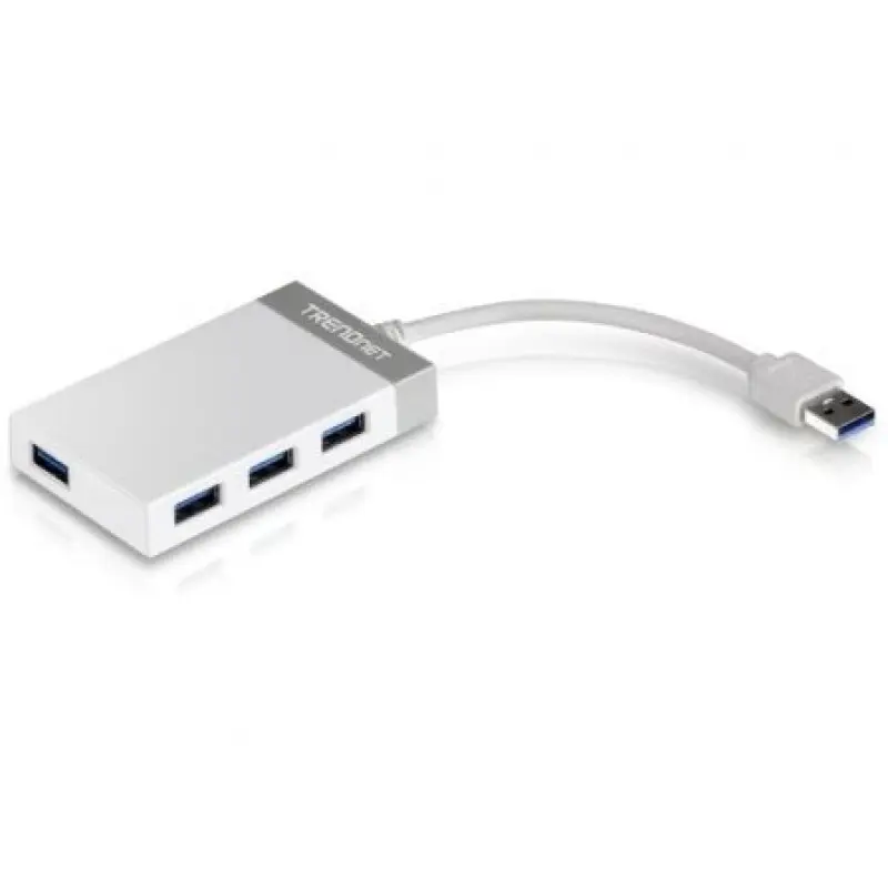 Hub USB 3.0 Trendnet TU3-H4E/ 4xUSB/ Blanco y Gris Hub USB 3.0 Trendnet TU3-H4E/ 4xUSB/ Blanco y Gris