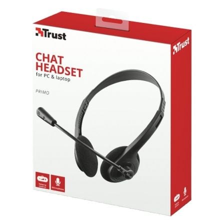 Auriculares Trust Primo Chat/ con Micrófono/ Jack 3.5/ Negros Auriculares Trust Primo Chat/ con Micrófono/ Jack 3.5/ Negros