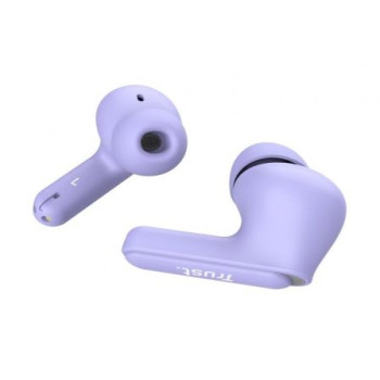 Auriculares Bluetooth Trust Yavi ENC con estuche de carga/ Morados Auriculares Bluetooth Trust Yavi ENC con estuche de carga/ Morados