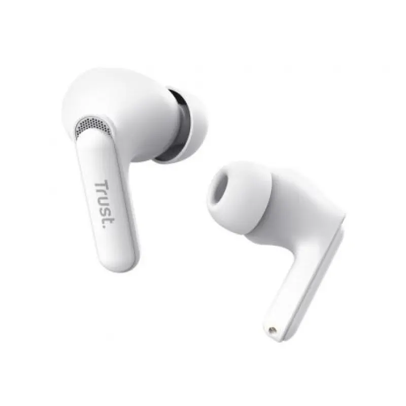 Auriculares Bluetooth Trust Yavi ENC con estuche de carga/ Blancos Auriculares Bluetooth Trust Yavi ENC con estuche de carga/ Blancos