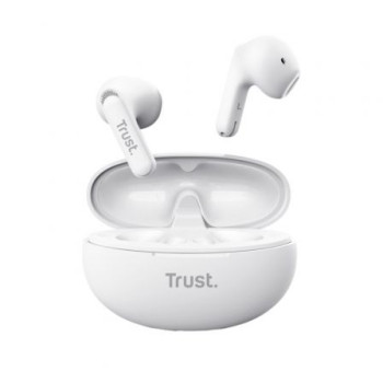 Auriculares Bluetooth Trust Yavi ENC con estuche de carga/ Blancos Auriculares Bluetooth Trust Yavi ENC con estuche de carga/ Blancos
