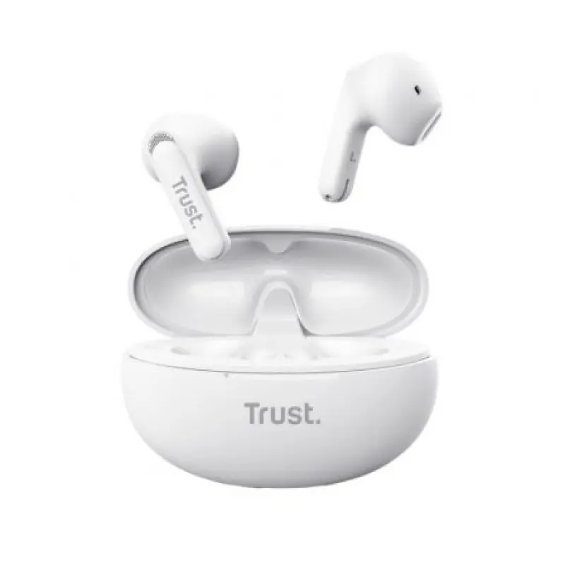Auriculares Bluetooth Trust Yavi ENC con estuche de carga/ Blancos Auriculares Bluetooth Trust Yavi ENC con estuche de carga/ Blancos