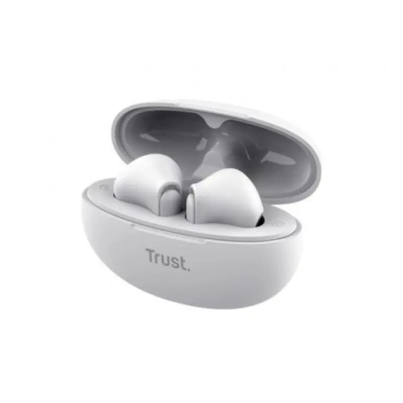 Auriculares Bluetooth Trust Yavi ENC con estuche de carga/ Blancos Auriculares Bluetooth Trust Yavi ENC con estuche de carga/ Blancos