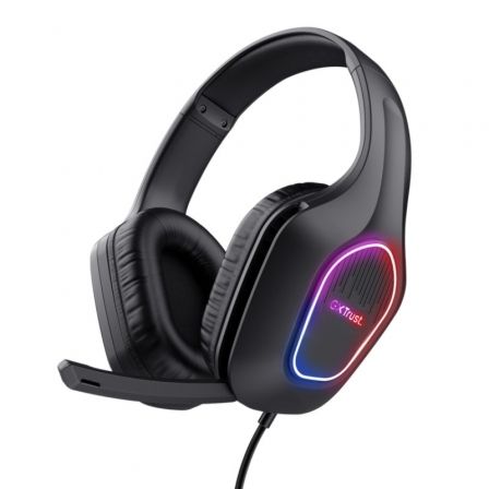 Auriculares Gaming con Micrófono Trust Gaming GXT 416 Zirox/ Jack 3.5/USB Negros Auriculares Gaming con Micrófono Trust Gaming GXT 416 Zirox/ Jack 3.5/USB Negros