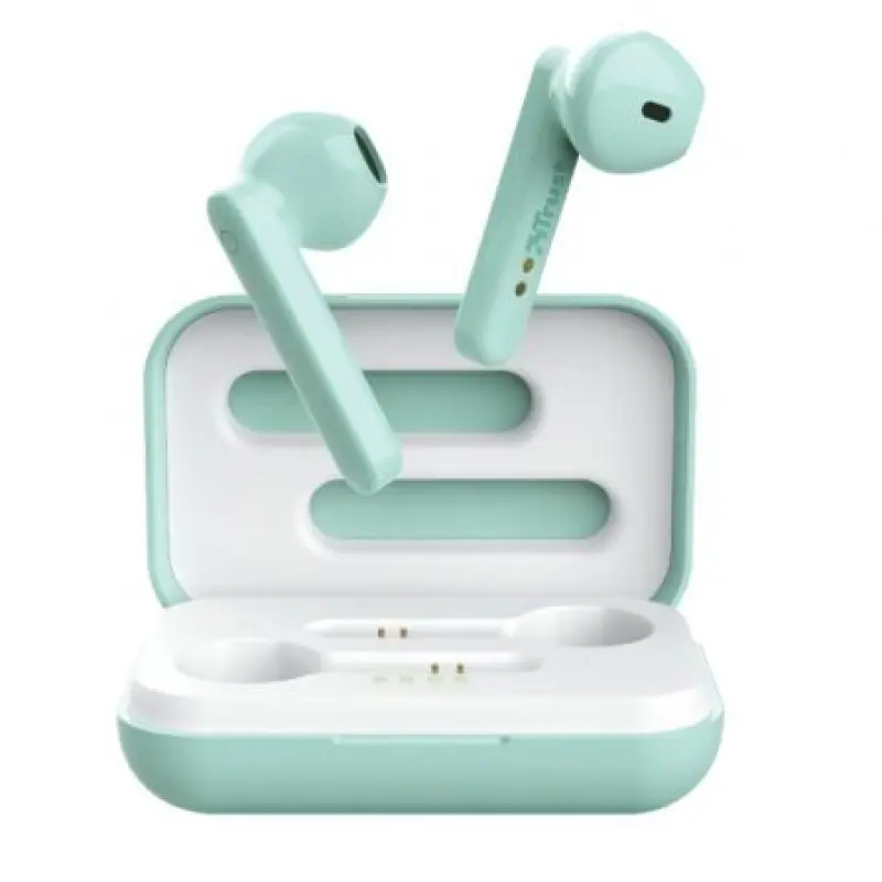 Auriculares Bluetooth Trust Primo Touch con estuche de carga/ Autonomía 4h/ Azul Turquesa Auriculares Bluetooth Trust Primo Touch con estuche de carga/ Autonomía 4h/ Azul Turquesa