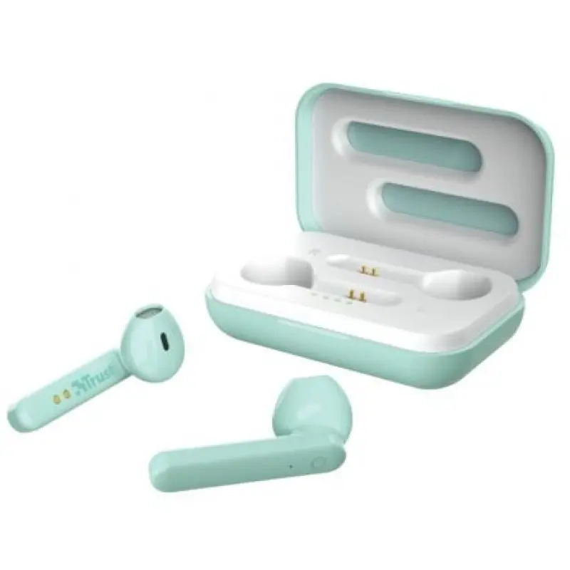 Auriculares Bluetooth Trust Primo Touch con estuche de carga/ Autonomía 4h/ Azul Turquesa Auriculares Bluetooth Trust Primo Touch con estuche de carga/ Autonomía 4h/ Azul Turquesa