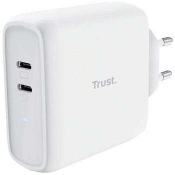 Cargador de Pared Trust Maxo 65W 2P/ 2xUSB Tipo-C/ 65W Cargador de Pared Trust Maxo 65W 2P/ 2xUSB Tipo-C/ 65W
