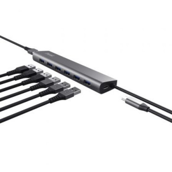 Hub USB 3.2 Gen1 Trust Halyx/ 7xUSB/ 1xUSB-C Hub USB 3.2 Gen1 Trust Halyx/ 7xUSB/ 1xUSB-C