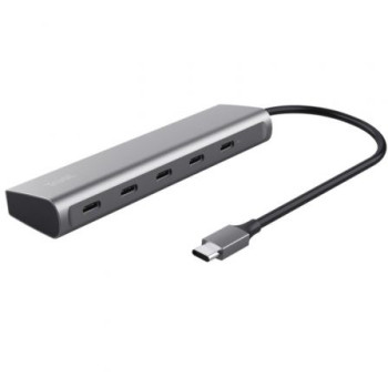 Hub USB Tipo-C Trust Halyx/ 4xUSB Tipo-C/ 1xUSB Tipo-C PD Hub USB Tipo-C Trust Halyx/ 4xUSB Tipo-C/ 1xUSB Tipo-C PD