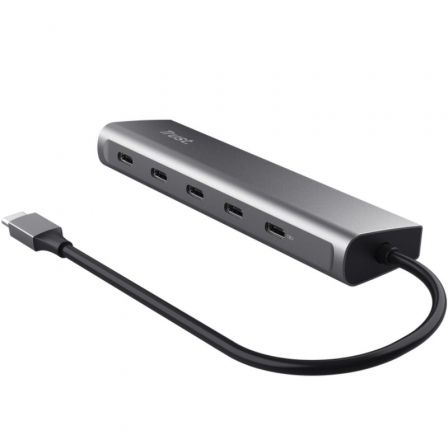 Hub USB Tipo-C Trust Halyx/ 4xUSB Tipo-C/ 1xUSB Tipo-C PD Hub USB Tipo-C Trust Halyx/ 4xUSB Tipo-C/ 1xUSB Tipo-C PD