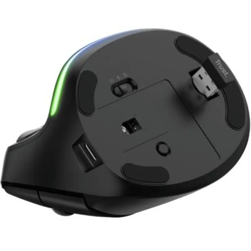 Ratón Ergonómico Inalámbrico Trust Bayo Eco/ Batería recargable/ Hasta 2400 DPI Ratón Ergonómico Inalámbrico Trust Bayo Eco/ Batería recargable/ Hasta 2400 DPI