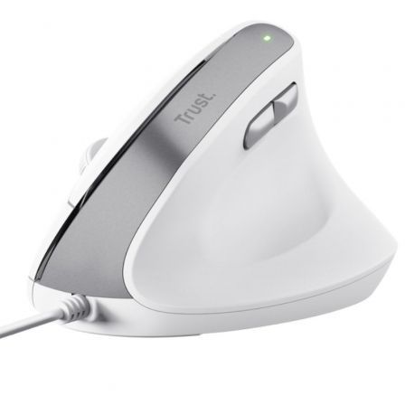 Ratón Ergonómico Trust Bayo II/ Hasta 2400 DPI/ Blanco Ratón Ergonómico Trust Bayo II/ Hasta 2400 DPI/ Blanco