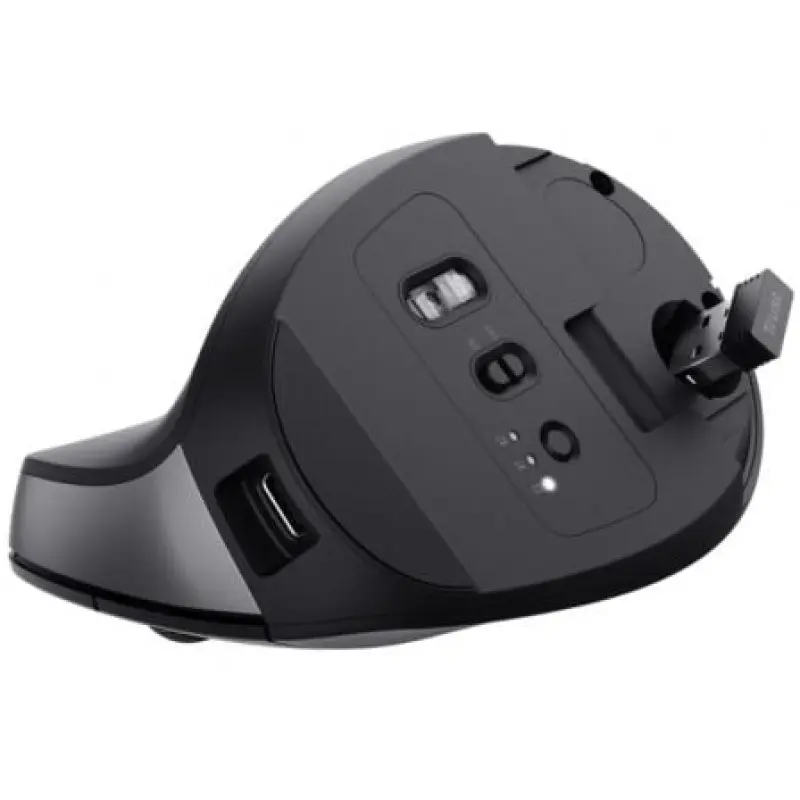 Ratón Ergonómico Inalámbrico por Bluetooth Trust Bayo+/ Batería Recargable/ Hasta 2400 DPI Ratón Ergonómico Inalámbrico por Bluetooth Trust Bayo+/ Batería Recargable/ Hasta 2400 DPI
