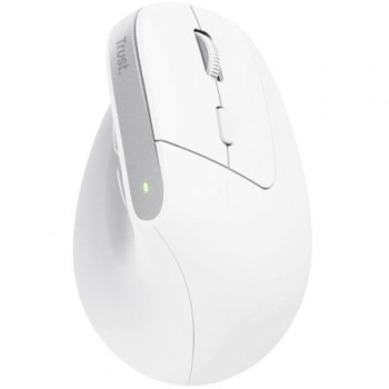 Ratón Ergonómico Inalámbrico por Bluetooth Trust Bayo+/ Batería Recargable/ Hasta 2400 DPI/ Blanco Ratón Ergonómico Inalámbrico por Bluetooth Trust Bayo+/ Batería Recargable/ Hasta 2400 DPI/ Blanco