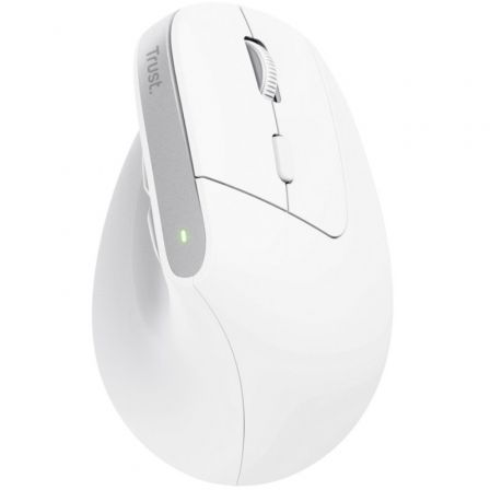 Ratón Ergonómico Inalámbrico por Bluetooth Trust Bayo+/ Batería Recargable/ Hasta 2400 DPI/ Blanco Ratón Ergonómico Inalámbrico por Bluetooth Trust Bayo+/ Batería Recargable/ Hasta 2400 DPI/ Blanco