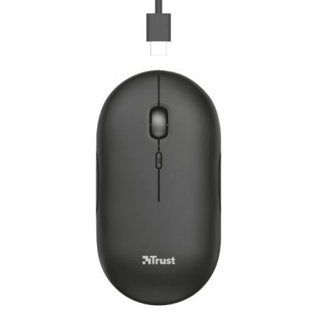 Ratón Inalámbrico por Bluetooth Trust Puck/ Batería recargable/ Hasta 1600 DPI Ratón Inalámbrico por Bluetooth Trust Puck/ Batería recargable/ Hasta 1600 DPI