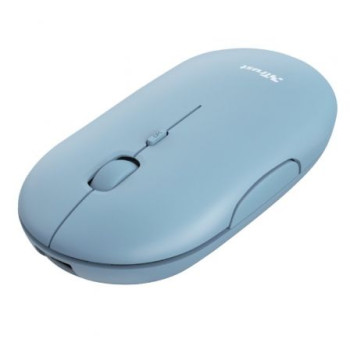 Ratón Inalámbrico por Bluetooth Trust Puck/ Batería recargable/ Hasta 1600 DPI/ Azul Ratón Inalámbrico por Bluetooth Trust Puck/ Batería recargable/ Hasta 1600 DPI/ Azul