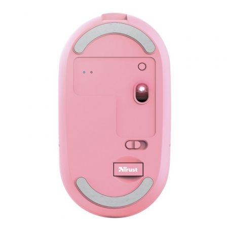 Ratón Inalámbrico por Bluetooth Trust Puck/ Batería recargable/ Hasta 1600 DPI/ Rosa Ratón Inalámbrico por Bluetooth Trust Puck/ Batería recargable/ Hasta 1600 DPI/ Rosa