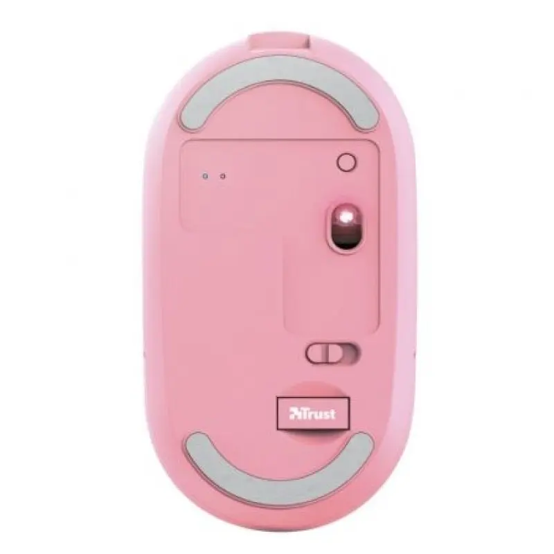 Ratón Inalámbrico por Bluetooth Trust Puck/ Batería recargable/ Hasta 1600 DPI/ Rosa Ratón Inalámbrico por Bluetooth Trust Puck/ Batería recargable/ Hasta 1600 DPI/ Rosa