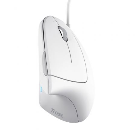 Ratón Ergonómico Trust Verto/ Hasta 1600 DPI/ Blanco Ratón Ergonómico Trust Verto/ Hasta 1600 DPI/ Blanco