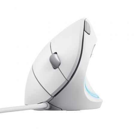 Ratón Ergonómico Trust Verto/ Hasta 1600 DPI/ Blanco Ratón Ergonómico Trust Verto/ Hasta 1600 DPI/ Blanco