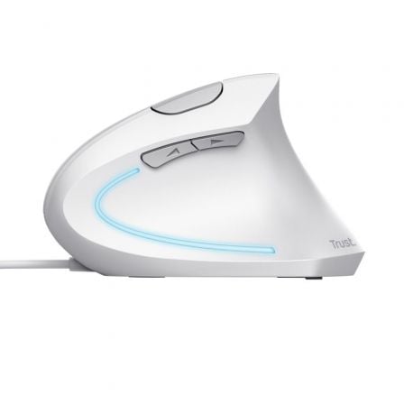 Ratón Ergonómico Trust Verto/ Hasta 1600 DPI/ Blanco Ratón Ergonómico Trust Verto/ Hasta 1600 DPI/ Blanco