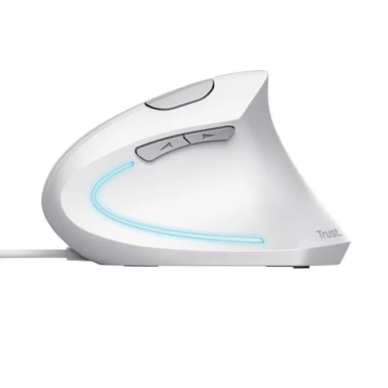 Ratón Ergonómico Trust Verto/ Hasta 1600 DPI/ Blanco Ratón Ergonómico Trust Verto/ Hasta 1600 DPI/ Blanco