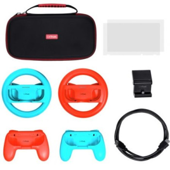 Pack Gaming Trust Gaming GXT 1249/ Estuche rígido + 2 Joy-Con + 2 Volantes + Cristal Templado para Switch + Soporte de Carga Pack Gaming Trust Gaming GXT 1249/ Estuche rígido + 2 Joy-Con + 2 Volantes + Cristal Templado para Switch + Soporte de Carga