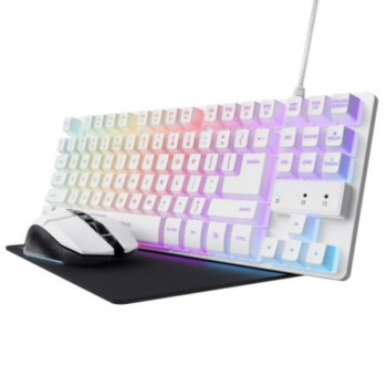 Pack Gaming Trust Gaming GXT 794W/ Teclado RGB + Ratón RGB + Alfombrilla Pack Gaming Trust Gaming GXT 794W/ Teclado RGB + Ratón RGB + Alfombrilla