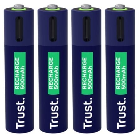 Pack de 4 Pilas AAA Trust 25671/ Recargables Pack de 4 Pilas AAA Trust 25671/ Recargables