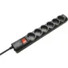 Regleta con interruptor Trust 21059/ 6 Tomas de corriente/ Cable 1.8m/ Negra Regleta con interruptor Trust 21059/ 6 Tomas de corriente/ Cable 1.8m/ Negra