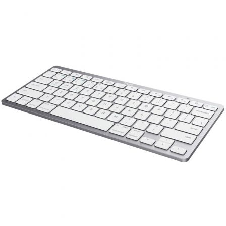 Teclado Compacto Inalámbrico por Bluetooth Trust 24654/ Plata Teclado Compacto Inalámbrico por Bluetooth Trust 24654/ Plata