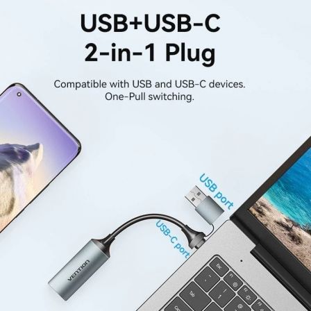 Conversor HDMI 4K 60Hz Vention ACWHA/ HDMI Hembra / USB Macho - USB Tipo-C Macho/ 480Mbps/ 10cm/ Negro Conversor HDMI 4K 60Hz Vention ACWHA/ HDMI Hembra / USB Macho - USB Tipo-C Macho/ 480Mbps/ 10cm/ Negro