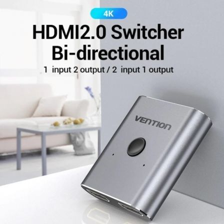 Switch Conmutador 4K HDMI 2.0 Bidireccional Vention AFUH0 HDMI Hembra / 2x HDMI Hembra Switch Conmutador 4K HDMI 2.0 Bidireccional Vention AFUH0 HDMI Hembra / 2x HDMI Hembra