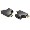 Adaptador HDMI 2 en 1 Vention AGFB0/ HDMI Hembra - Micro HDMI Macho - Mini HDMI Macho Adaptador HDMI 2 en 1 Vention AGFB0/ HDMI Hembra - Micro HDMI Macho - Mini HDMI Macho