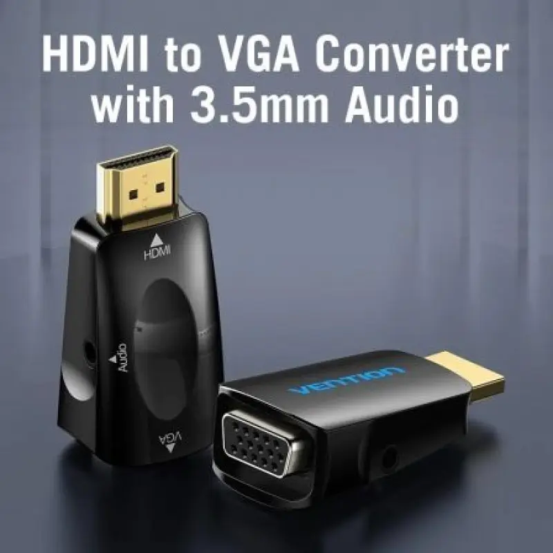 Adaptador Conversor Vention AIDB0/ HDMI Macho a VGA Hembra/ Audio Jack 3.5mm Adaptador Conversor Vention AIDB0/ HDMI Macho a VGA Hembra/ Audio Jack 3.5mm