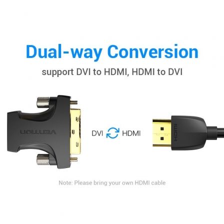 Adaptador HDMI Vention AILB0/ HDMI Hembra - DVI (24+1) Macho Adaptador HDMI Vention AILB0/ HDMI Hembra - DVI (24+1) Macho