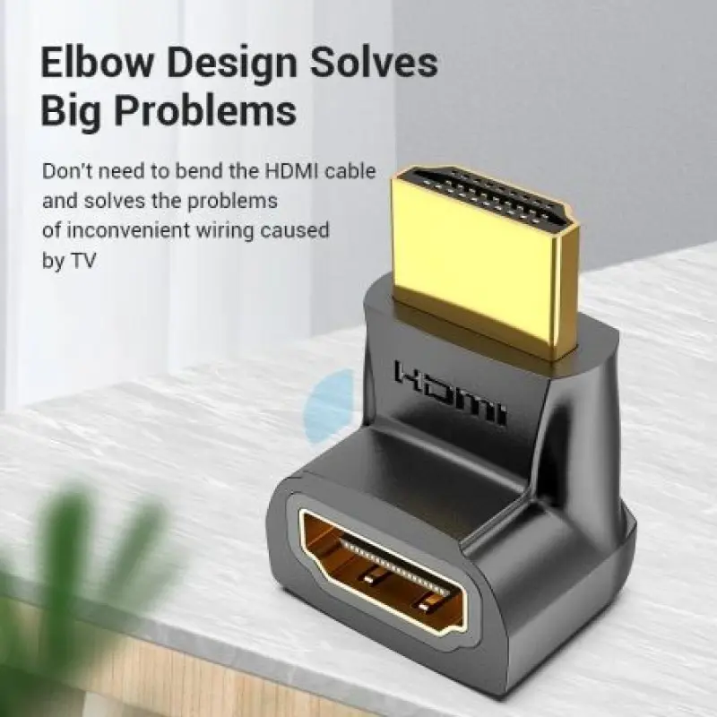 Adaptador HDMI 4K 270º Vention AINB0/ HDMI Macho - HDMI Hembra Adaptador HDMI 4K 270º Vention AINB0/ HDMI Macho - HDMI Hembra