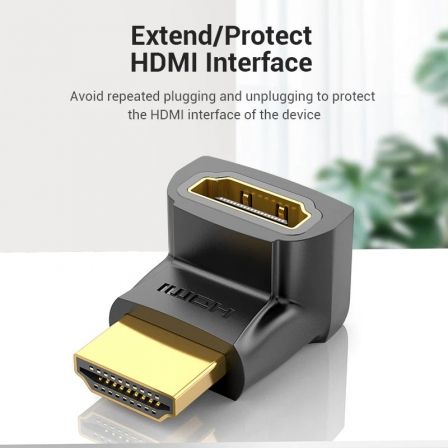Adaptador HDMI 4K 270º Vention AINB0/ HDMI Macho - HDMI Hembra Adaptador HDMI 4K 270º Vention AINB0/ HDMI Macho - HDMI Hembra