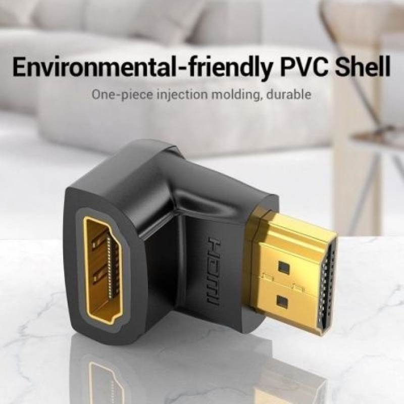 Adaptador HDMI 4K 90º Vention AIOB0-2/ HDMI Macho - HDMI Hembra/ Pack 2 Uds Adaptador HDMI 4K 90º Vention AIOB0-2/ HDMI Macho - HDMI Hembra/ Pack 2 Uds