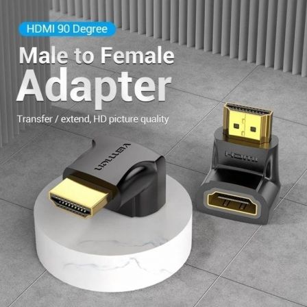 Adaptador HDMI 4K 90º Vention AIOB0-2/ HDMI Macho - HDMI Hembra/ Pack 2 Uds Adaptador HDMI 4K 90º Vention AIOB0-2/ HDMI Macho - HDMI Hembra/ Pack 2 Uds