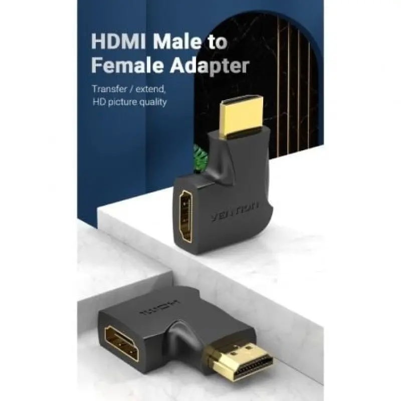 Adaptador HDMI 4K 90º Vention AIPB0/ HDMI Macho - HDMI Hembra Adaptador HDMI 4K 90º Vention AIPB0/ HDMI Macho - HDMI Hembra