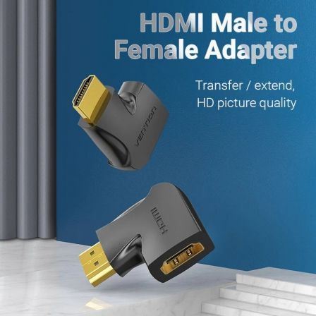 Adaptador HDMI 4K 270º Vention AIQB0/ HDMI Macho - HDMI Hembra Adaptador HDMI 4K 270º Vention AIQB0/ HDMI Macho - HDMI Hembra