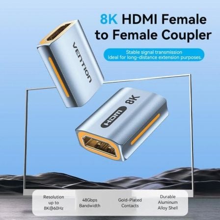 Adaptador HDMI 8K Vention AIUH0/ HDMI Hembra - HDMI Hembra Adaptador HDMI 8K Vention AIUH0/ HDMI Hembra - HDMI Hembra