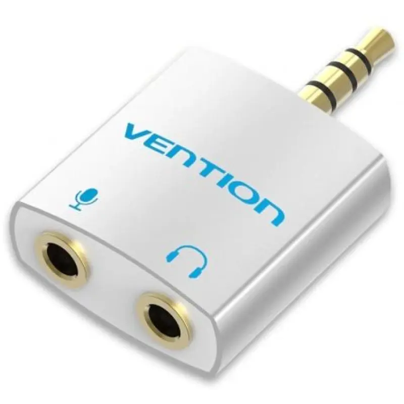 Adaptador Audio Vention BDBW0/ Jack 3.5 Macho - 2x Jack 3.5 Hembra/ Blanco Adaptador Audio Vention BDBW0/ Jack 3.5 Macho - 2x Jack 3.5 Hembra/ Blanco
